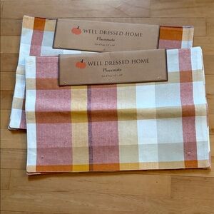 Plaid Placemats set of 8 - Multicolor